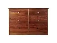 LivingStyles Clifton Blackwood Timber 6 Drawer Chest offer