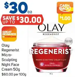 Foodland Olay Regenerist Micro- Sculpting Night Face Cream offer
