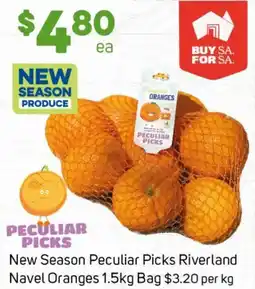 Foodland New Season Peculiar Picks Riverland Navel Oranges offer
