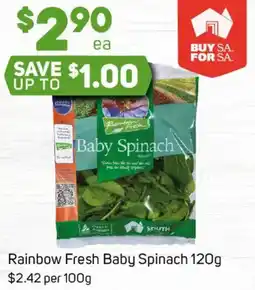 Foodland Rainbow Fresh Baby Spinach offer