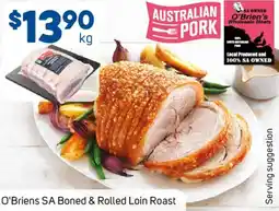 Foodland O'Briens SA Boned & Rolled Loin Roast offer