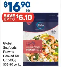 Foodland Global Seafoods Prawns Cooked Tail offer