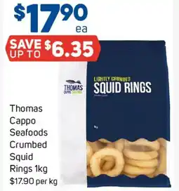 Foodland Thomas Cappo Seafoods Crumbed Squid Rings offer