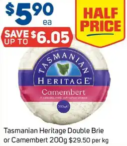 Foodland Tasmanian Heritage Double Brie or Camembert offer