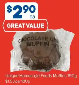 Foodland Unique Homestyle Foods Muffins offer
