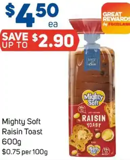 Foodland Mighty Soft Raisin Toast offer