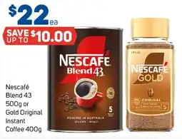 Foodland Nescafé Blend 43 Gold Original Instant Coffee offer