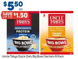 Foodland Uncle Tobys Quick Oats Big Bowl Sachets offer