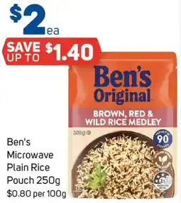 Foodland Bens Microwave Plain Rice Pouch offer