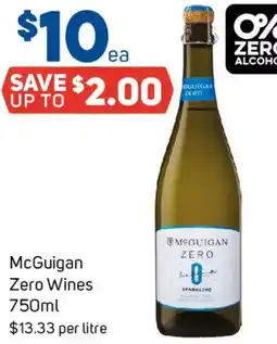 Foodland McGuigan Zero Wines offer