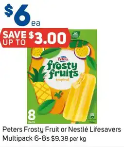 Foodland Peters Frosty Fruit or Nestlé Lifesavers Multipack offer