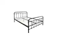 LivingStyles Marley Metal Bed, Queen, Black offer
