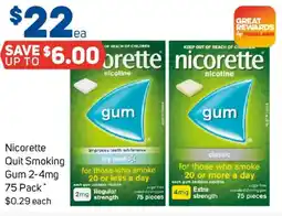 Foodland Nicorette Quit Smoking Gum offer