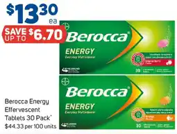 Foodland Berocca Energy Effervescent Tablets offer