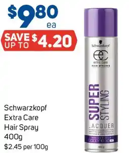 Foodland Schwarzkopf Extra Care Hair Spray offer