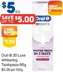 Foodland Oral-B 3D Luxe Whitening Toothpaste offer