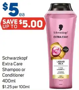 Foodland Schwarzkopf Extra Care Shampoo or Conditioner offer