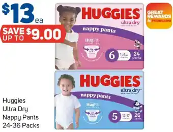 Foodland Huggies Ultra Dry Nappy Pants offer