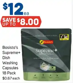 Foodland Bosisto's Supreme+ Dish Washing Capsules offer