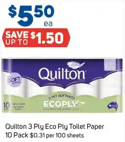 Foodland Quilton 3 Ply Eco Ply Toilet Paper offer