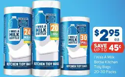 Foodland I Was A Milk Bottle Kitchen Tidy Bags offer