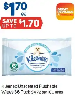 Foodland Kleenex Unscented Flushable Wipes offer