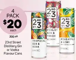 Foodland 23rd Street Distillery Gin or Vodka Flavour Cans offer