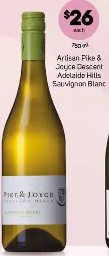 Foodland Artisan Pike & Joyce Descent Adelaide Hills Sauvignon Blanc offer