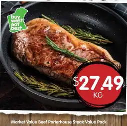 Spudshed Market Value Beef Porterhouse Steak Value Pack offer