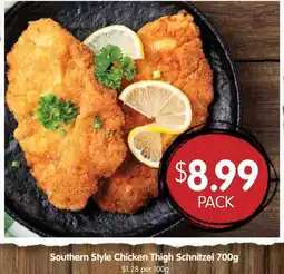 Spudshed Southern Style Chicken Thigh Schnitzel offer