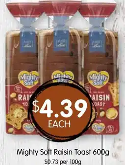 Spudshed Mighty Soft Raisin Toast offer