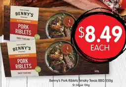 Spudshed Benny's Pork Riblets Smoky Texas BBQ offer