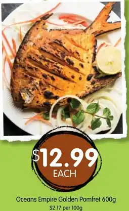 Spudshed Oceans Empire Golden Pomfret offer