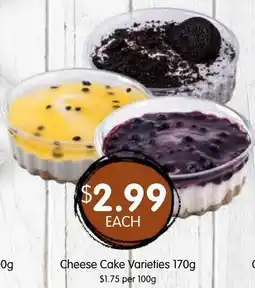 Spudshed Cheese Cake Varieties offer