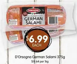 Spudshed D'Orsogna German Salami offer