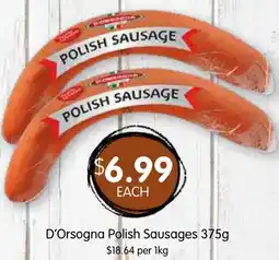 Spudshed D'Orsogna Polish Sausages offer