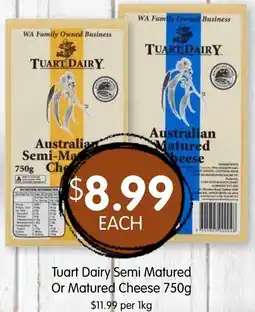 Spudshed Tuart Dairy Semi Matured Or Matured Cheese offer
