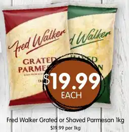 Spudshed Fred Walker Grated or Shaved Parmesan offer