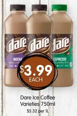 Spudshed Dare Ice Coffee Varieties offer