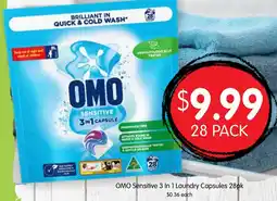 Spudshed OMO Sensitive 3 In 1 Laundry Capsules offer