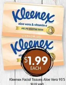 Spudshed Kleenex Facial Tissues Aloe Vera 95'S offer