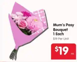 Spar Mums Posy Bouquet offer