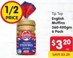 Spar Tip Top English Muffins offer