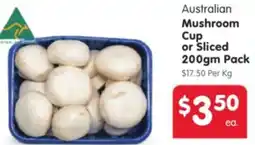 Spar Australian Mushroom Cup or Sliced offer
