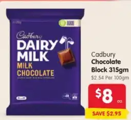 Spar Cadbury Chocolate Block offer