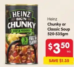 Spar Heinz Chunky or Classic Soup offer