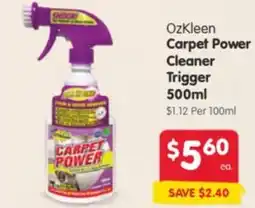 Spar OzKleen Carpet Power Cleaner Trigger offer