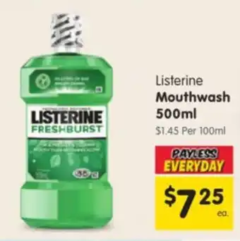 Spar Listerine Mouthwash offer