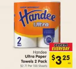 Spar Handee Ultra Paper Towels offer