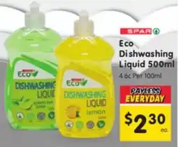 Spar Eco Dishwashing Liquid offer